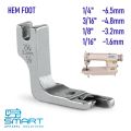Hem Foot for Industrial Sewing Machine Rolled Hem Presser Feet for Single Needle machine (4 Sizes) JUKI, ZOJE, BROTHER, JACK, WORLDEN. 