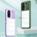 PlusCase for Xiaomi Redmi Note 11 Pro 4G / 5G Phone Case Slide Camera Lens Protection Clear Acrylic Shockproof Back Cover. 