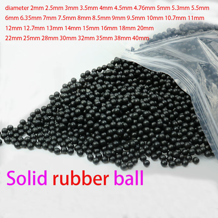 Black Solid Rubber Ball With Diameter 2/2.5/3/3.5/4/4.5/5.5/6.5/6-40mm Industrial DIY Parts Toy Gun Rubber Bullet Ball