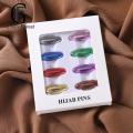 Plastic Brooch 8 Pcs Anti-slip Collar Pins for Headwrap Scarf Fixing Lightweight Durable Safety Pins for Clothing Buyers' Favorite. 