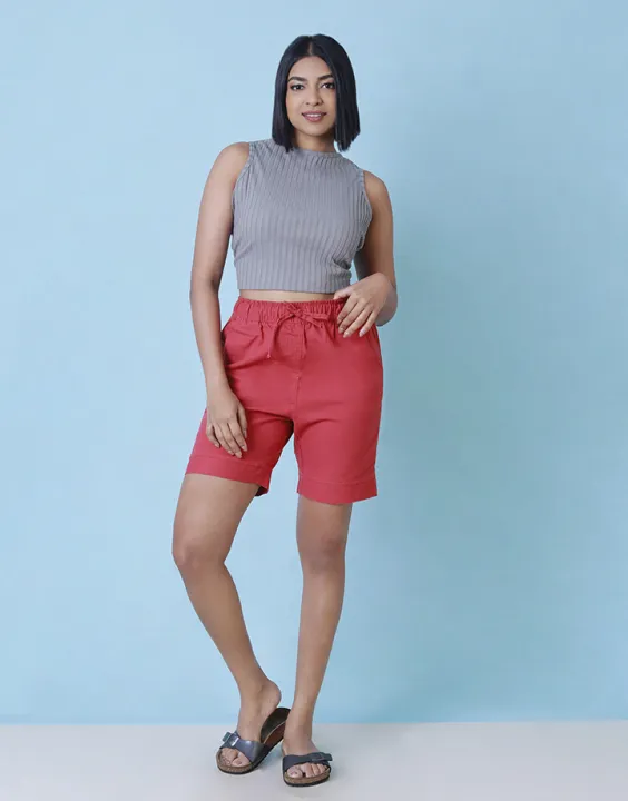 Spring & Summer Linen Short with Elastic Waist