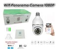 Smart Wifi Panorama Camera Bulb Security Camera Panoramic View 1080P 5G Light Bulb Home Security Camera, Wireless Video Surveillance Lightbulb Cameras, PTZ WiFi Panorama Camera with E27 Lamp Base, Full Color Night Vision & Two Way Audio. 