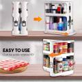 Home Kitchen Spice Organizer Rack Multi-Function Rotating Storage Shelf Slide Kitchen Cabinet Cupboard Organizer Storage Rack. 