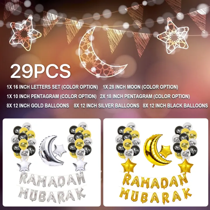37/29PCS%20Eid%20Ramadan%20Mubarak%20Letter%20Pentagram%20Moon%20Party%20Foil%20Balloons%20Set%20Home%20Decor%20-%20Image%204