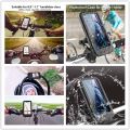 Waterproof Bike Phone Holder Cycling Bicycle Handlebar Mobile Phone Stand Waterproof Phone Case for Motorcycle Scooter waterproof bicycle and motorcycle universal mobile phone holder Waterproof phone case holder for bike. 