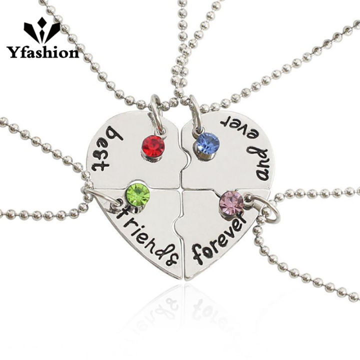 Best%20Friend%20Forever%20and%20Ever%20BFF%20Necklace%20Girls%20Heart-shaped%20Puzzle%20Stitching%20Pendant%20Necklace%20For%20Women%20-%20Image%202