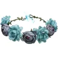 Elegant Hair Flower Crown Trendy Handmade Delicate Wedding Party Hair Wreath Headband Cloth Girls Cloth Flower Headband for Wedding Party Festival Photoshoot  Wear. 