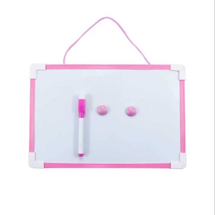 Colorful plastic frame students learning writing white board kids small dry erase whiteboard 25 x 18cm for Schools and home use in Daraz Flyer