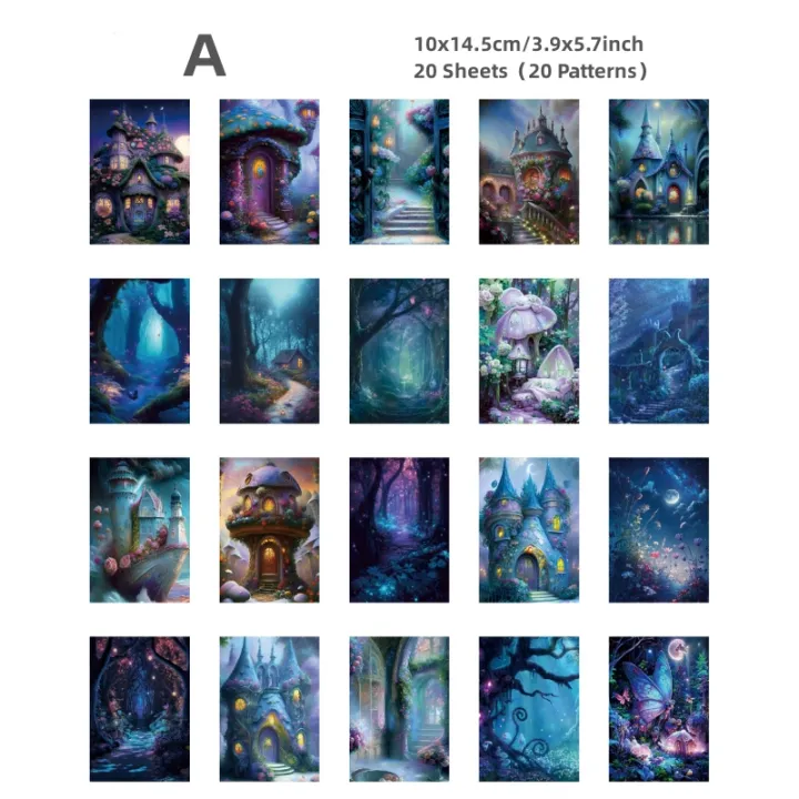 Sweet%20Journal%2020PCS%20Dream%20Forest%20Series%20Basic%20Material%20Paper%20DIY%20Junk%20Journal%20Album%20Journaling%20Planner%20Diary%20Crafts%20Scrapbooking%20-%20Image%205