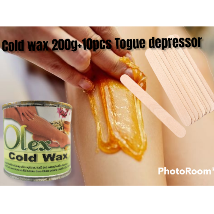 OLEX hair remover cold wax 200g and 10pcs tongue depressors 2en1 pack