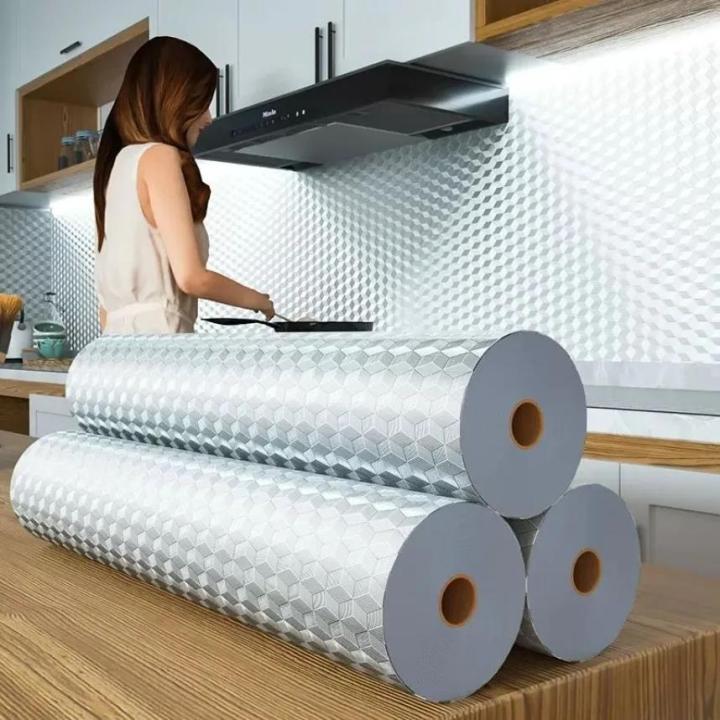 Kitchen Oil Proof Wall Sticker Heat-resistant Wallpaper Clear Self ...
