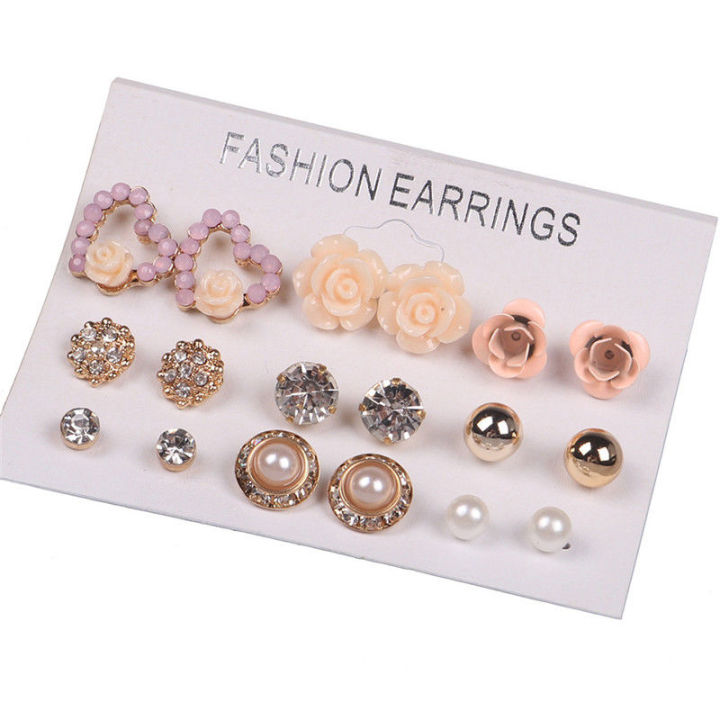 9%20Pairs/Set%20Studs%20Earrings%20Set%20for%20Women%20Rose%20Flowers%20Heart%20Pearl%20Earrings%20Rhinestone%20Crystal%20Stud%20Earring%20Jewelry%20Gift%20-%20Image%202