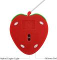 【ALLGOOD】3C Light USB Wired Mouse Cute Fruit Strawberry Shape Wired Mouse Portable Mini Optical Mice Cartoon Computer Mouse 3 Buttons for Laptop Desktop PC (Strawberry). 