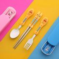 Kids Cutlery Set | Stainless Steel Spoon, Fork, and Chopsticks. 