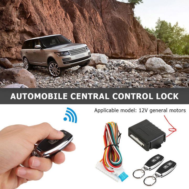 Car Remote Central Door Lock Kit with Remote Control Keyless Entry Alarm System 433.92MHz Auto Remote Central Locking Kit