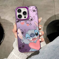Fashion Cute Stitch Couple Phone Case For Samsung Galaxy A53 A54 A12 A15 A14 A22 A23 A24 A32 A33 A34 A30 A50 A30S Phone Casing Matte IMD Silicone Edge Shockproof Back Cover. 