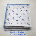 New Born Baby 22x22 Single Layer Napkins 10PCS Pack. 