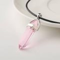 Energy Stone Spirit Pendulum Crystal Hexagonal Column ing Pendant Necklace Men Women Amulet Jewelry. 