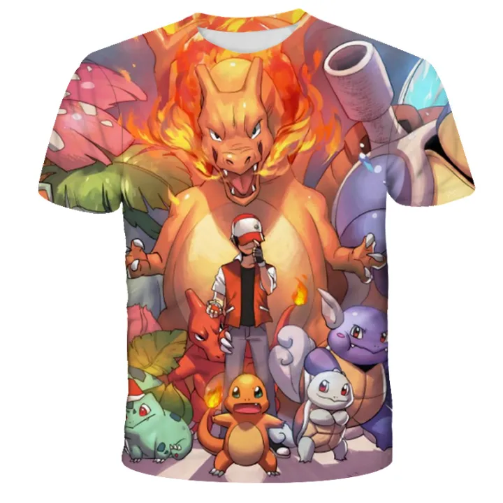 Pokemon%20Pikachu%203D%20Print%20T%20Shirt%20Cartoon%20Short%20Sleeve%20Children%20T-Shirts%20Summer%20Kids%20Girls%20Tops%20Toddle%20Clothes%20BABY%204-14y%20-%20Image%204