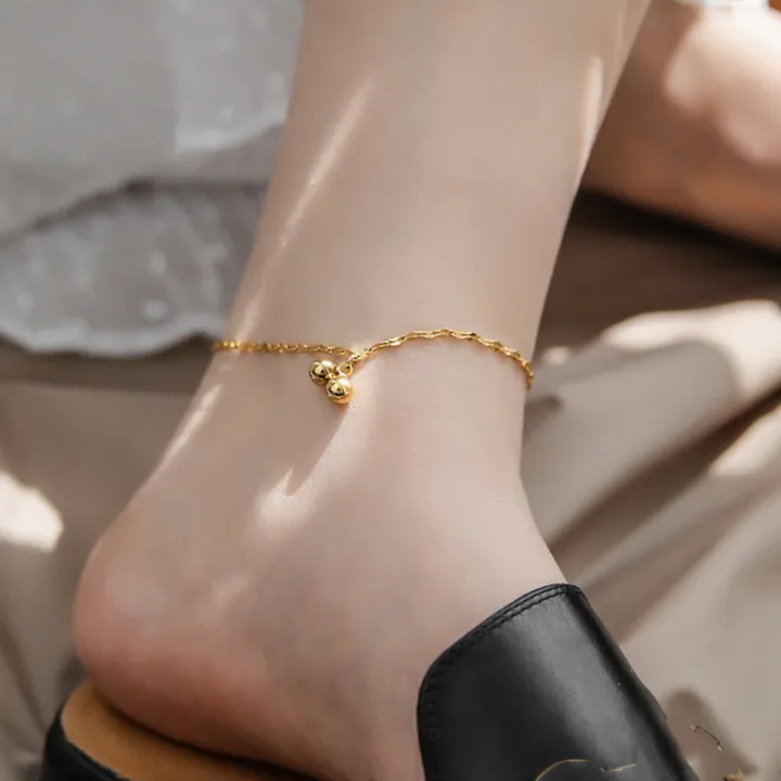 Gold%20Alloy%20Fashion%20Anklet%20for%20Women%20and%20Girls,%2018+5cm%20Adjustable%20Foot%20Chain,%20Daily%20and%20Party%20Wear%20-%20Image%202
