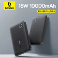 Baseus EnerFill FP11 Power Bank 10000mAh 15W Cosmic Black (Includes Simple Type-C to Type-C Cable 20V/3A 30cm Black). 