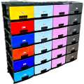 Drawer 6 in 1 baby drawer cupboard storage multi color blue pink grey bed side drawer. 