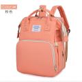 Multifunctional Lying Mummy Bag with Bed Large Capacity Western Style Mom Lightweight Backpack New Mother and Baby Go out Backpack. 