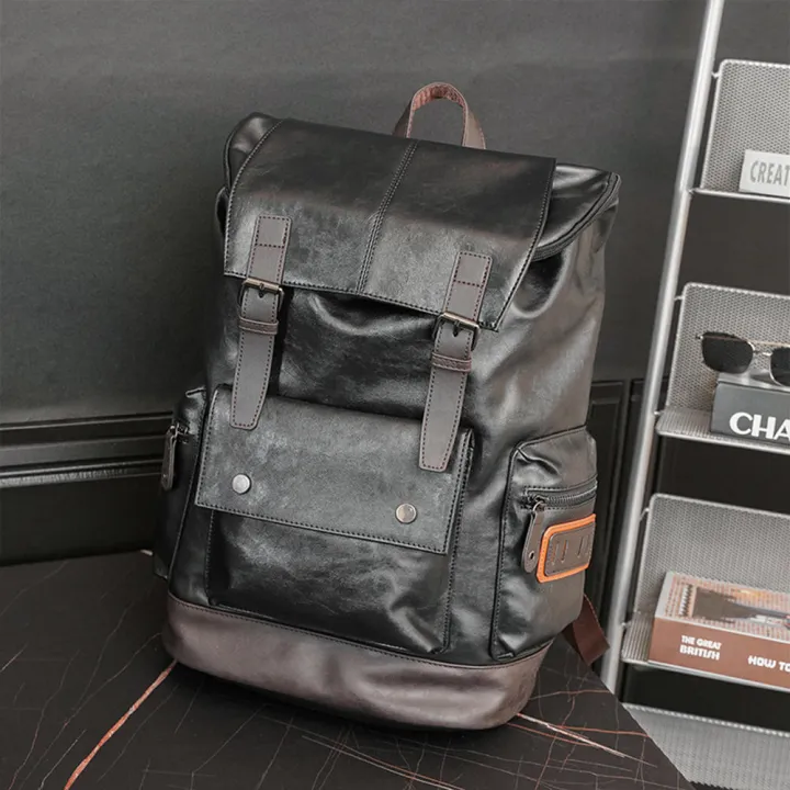 Soft%20Leather%20Leather%20Backpack%20Stylish%20High-Quality%20Large%20%20Bag%20Multi-Pocket%20Rucksack%20for%20Business%20Travel%20Casual%20Wear%20College%20Students%20Professional%20Use%20Urban%20Commuter%20-%20Image%205