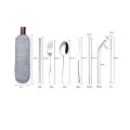 8Pcs Stainless Steel Cutlery Set, Travel Outdoor Utensil with Carrying Case. 