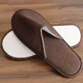 【WEJA】1pair Unisex Slippers Hotel Travel Spa Portable Slippers Disposable Home Guest Indoor Cotton Fabric Slipper. 