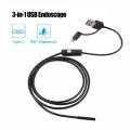 3-In-1 Industrial Endoscope Borescope Inspection Camera Built-in 6 LEDs IP67 Waterproof USB Type-C Endoscope for Android Smartphones/PC(1M 7Mm). 