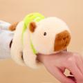 KO Capybara Plush Wrist Bracelet For Kids Snap Ring Capybara Cartoon Cute Plush Toy Christmas Gifts For Girls Boys. 