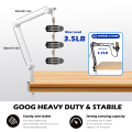 BOMGE Boom Arm Mic Stand - Adjustable Heavy Duty  Suspension Boom Scissor Arm Stand with Cable Management Channels, Desk Clamp for Podcasts, Streaming, Gaming, Home Office, Recording. 