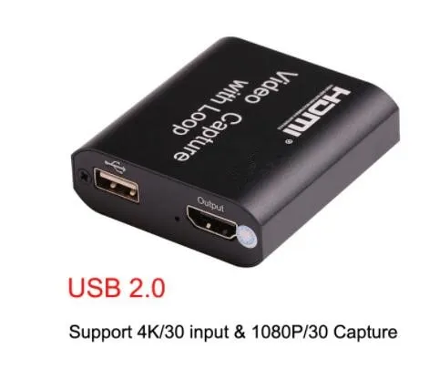 4K Video Capture Game Capture USB 2.0 Recorder Box for Live Streaming Video Broadcast