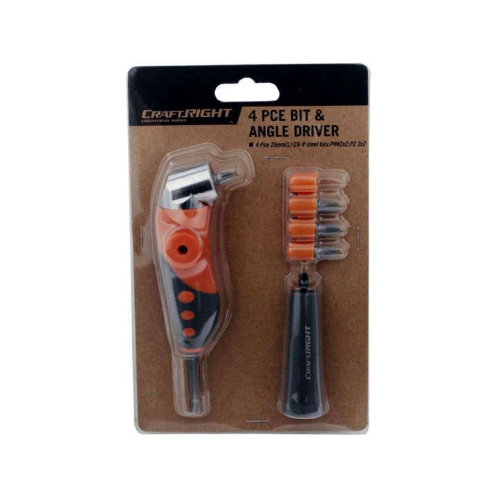 Craftright 4 Piece Bit And Angle Driver | Daraz.lk
