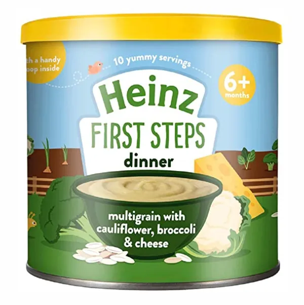 Heinz First Steps Dinner Multigrain Cauliflower, Broccoli & Cheese, 6m+ 200g