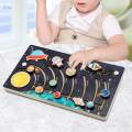 Wood Planets Game Preschool Learning Activities Science Toy Jigsaw Planet Matching Game. 