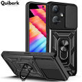 Quiberk for Infinix Hot 30 Play Phone Case Slide Camera Cover Magnetic Kickstand Hard Shockproof Armor Back Casing. 