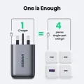 UGREEN UK Plug GaN 100W 65W PD Charger Fast charging for Macbook iPad Pro/Air/Mini, iPhone 12/12 Pro/12 Pro Max/12 mini, iPhone 11/11 Pro/11 Pro Max, iPhone XS/XS Max, iPhone 8, Huawei, Samsung, Xiaomi. 
