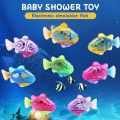 Summer Baby Bath Toys Light Induction Swimming Fish Electronic Fish Simulation Fish Robot Fish Toys In The Water Gifts For Kids. 