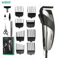 VGR 121 Professional Beard Hair Trimmer Electric Clipper Shaving Saloon Barber Salon Razor Main AC Power Supply Cut Wire Machine Man Beard Fading Blending Set. 