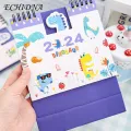 Activity Desk Calendar 2024 Mini Cartoon Desk Calendar Daily Monthly Planner for Home Office Decor Coil Design Perfect for Southeast Asian Buyers Desk Calendar 2024. 