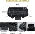 Smokeless Portable BBQ Indoor Barbecue Electric Grill w/Drip Tray Adjustable Temperature Control, 2000W High Power BBQ Tool for Cooking/Roasting Meats, Fishes, Seafood, Vegetables. 