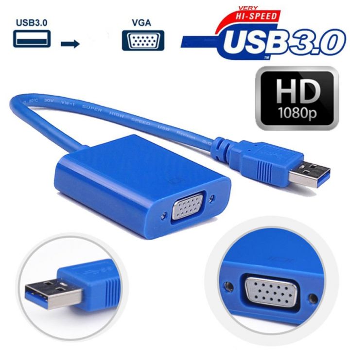 USB%203.0%20To%20VGA%20External%20Graphic%20Card%20Video%20Converter%20Adapter%20For%20Win7/8/10%201080P%20(Blue)%20-%20Image%203