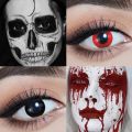 OVOLOOK Sharingan Halloween Color Contacts Lenses Red Blackout Contacts for Eye Anime Cosplay Myopia Black White Mesh Kakashi. 