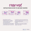 Marvel Medium Baby Diapers - 96 Pcs. 