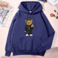 Hip Hop Rap Trend Teddy Bear Printing Man Hoodies Quality Graphics Clothes Breathable Vintage Clothing Casual Harajuku Hoodie. 