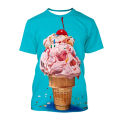 New Design Ice Cream T-shirt For Men Women 3D Printed Fashion O Neck Short Sleeve Tees Streetwear T Shirt Top Clothing. 