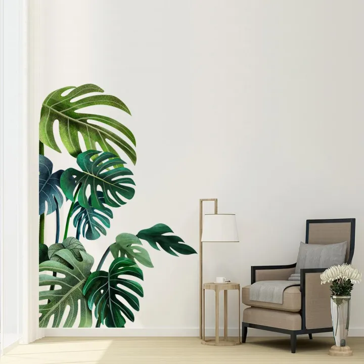 Green%20Tropical%20Leaves%20Wall%20Decal,%20Nature%20Palm%20Tree%20Leaf%20Plants%20Wall%20Sticker%20Art%20Murals,%20Waterproof%20DIY%20Wall%20Decor%20for%20Home%20Decor%20-%20Image%202