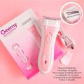 Geemy GM-3073 Electric Lady Shaver, Wet and Dry Rechargeable Shaver Bikini Trimmer Body Hair Removal for Legs and Underarms Painless, 3 in 1 Blade Easy and Quick Women Shavers. 